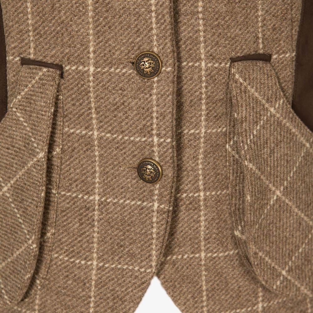 Chaleco Caza Mujer Pasión Morena 08043 Topo Tiro Tweed Refuerzos 5/5