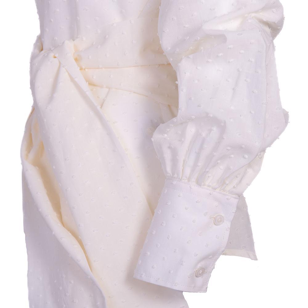 Camisa Caza Mujer Pasión Morena 02089 Beige Manga Larga Plumeti Lazo 3/6