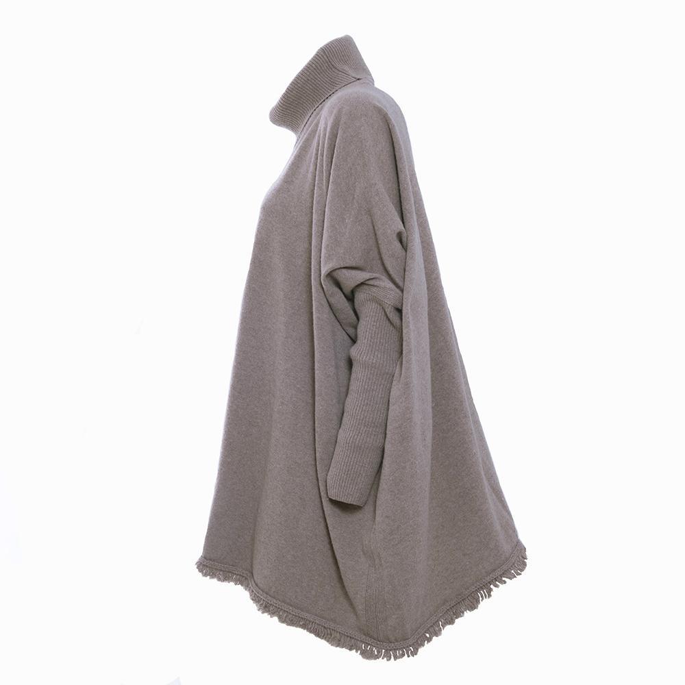 Poncho Caza Mujer Pasión Morena 04067 Topo Corto Cuello Alto 3/5