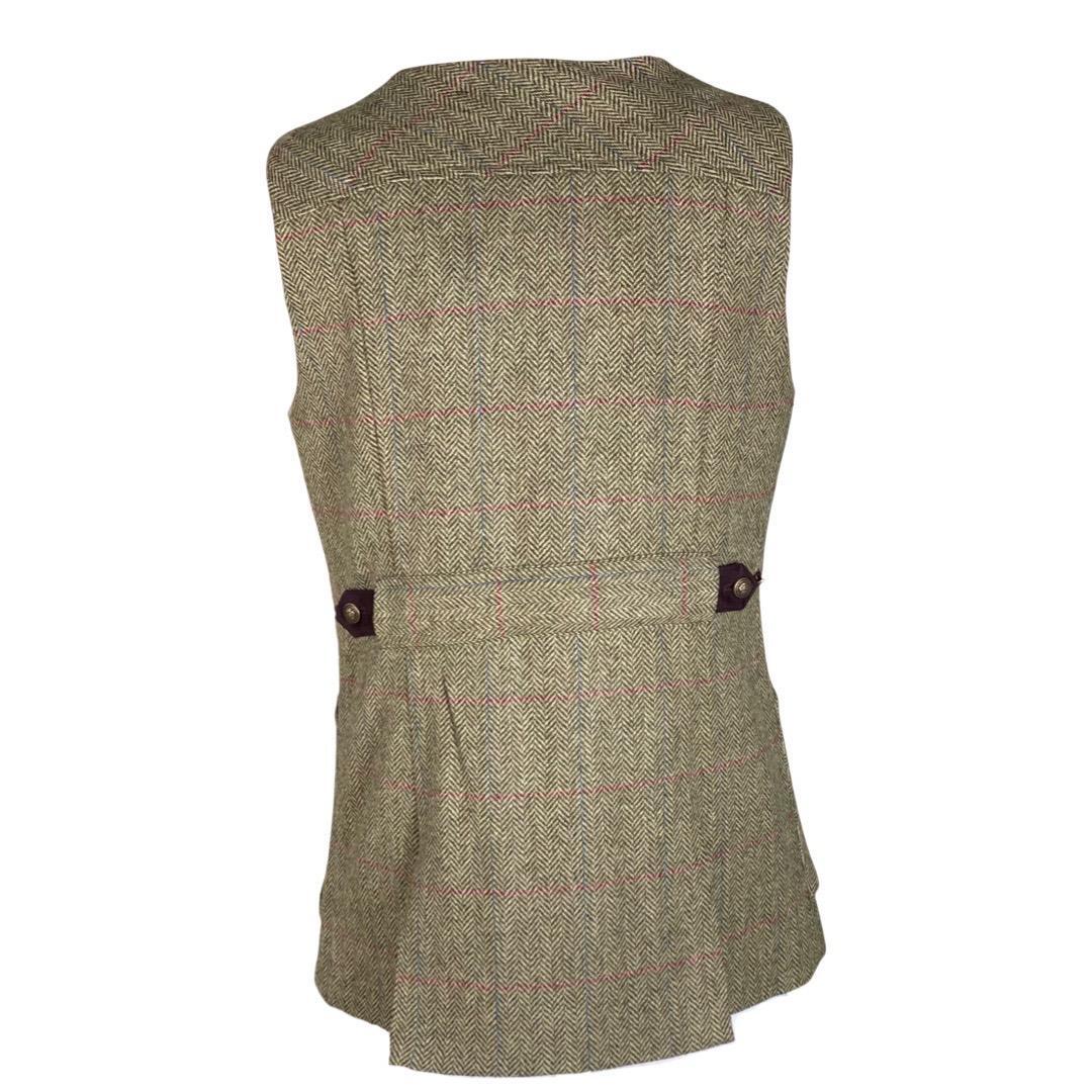 Chaleco Caza Mujer Pasión Morena 08034 Caqui Gris Tiro Tweed Largo 3/5