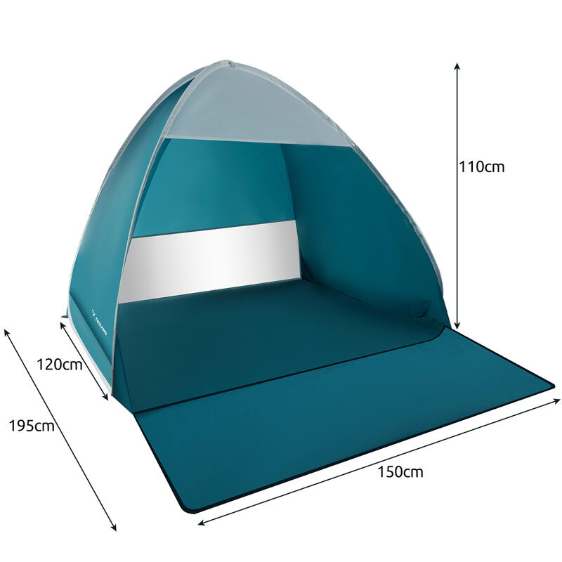 Namiot Plażowy Parawan Samorozkładający Duży Ogrodowy XL na Plażę 150x120cm