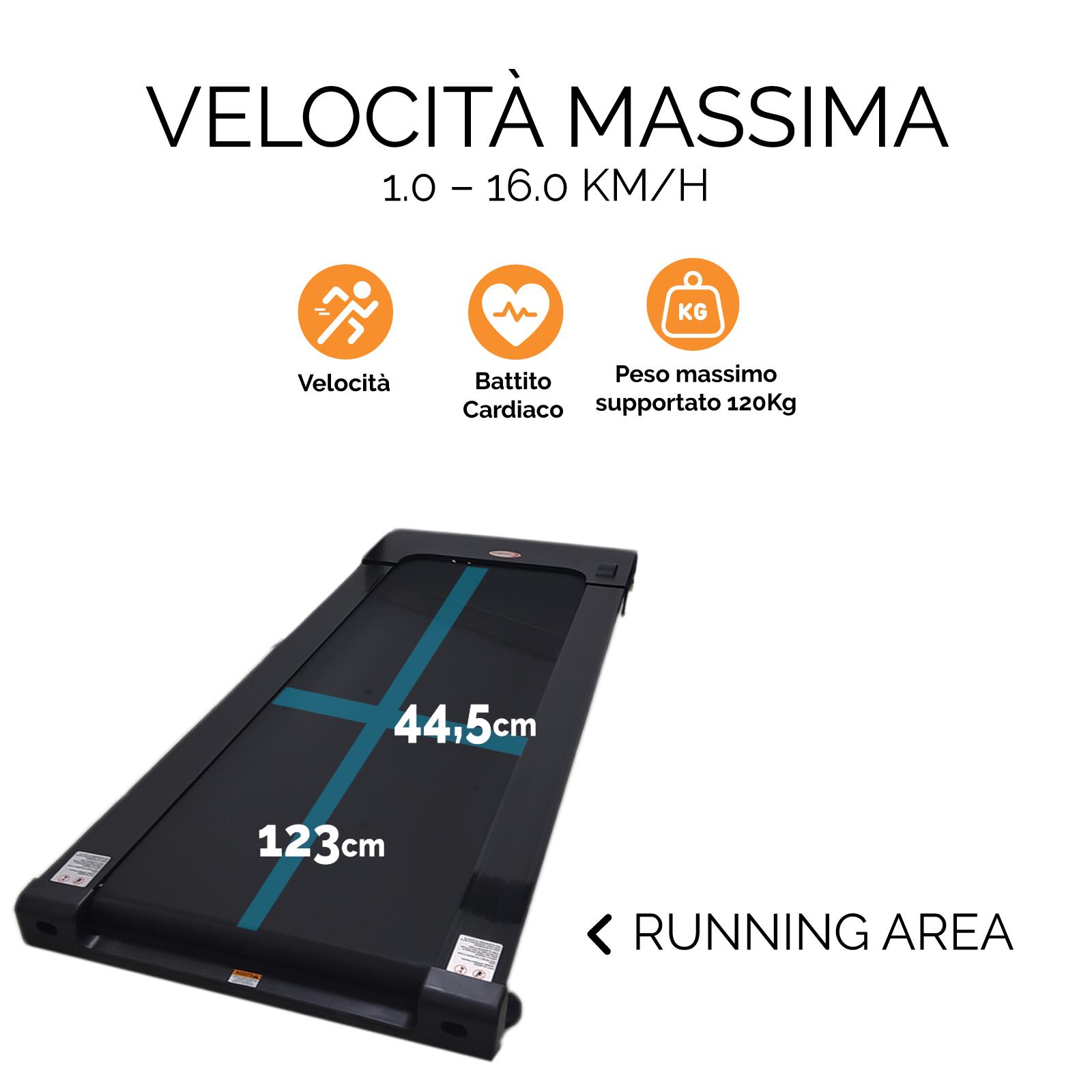Tapis Roulant Elettrico 16 km/h FLT6450B [o] FF 6/7