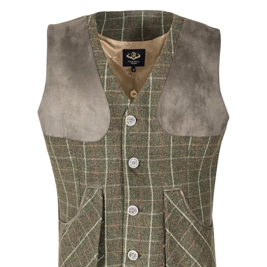 Chaleco Caza Hombre Pasión Morena 07026 Verde Tiro Tweed Largo 5/5