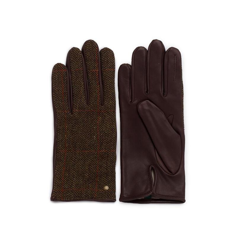 Guantes Caza Hombre Pasion Morena 25007 Caqui Tweed Piel