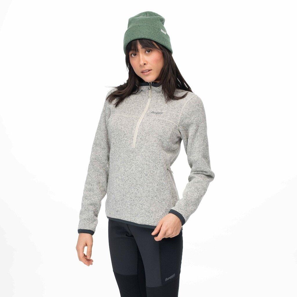 Bergans of Norway Kamphaug Knitted W Half Zip - Chalk Sand 2/7