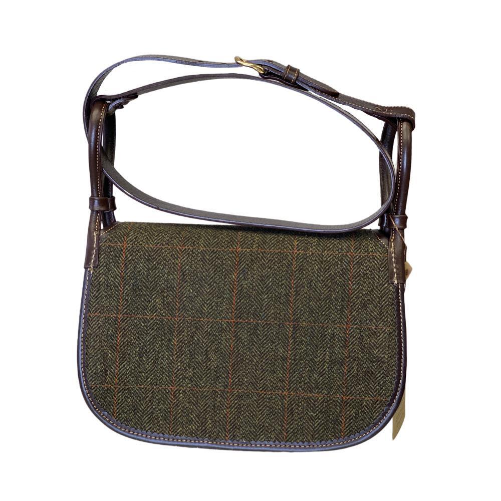 Bolso Bandolera Mujer Pasión Morena 29007 Caqui Tweed Piel Ajustable 4/4