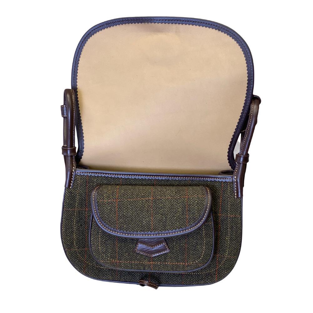 Bolso Bandolera Mujer Pasión Morena 29007 Caqui Tweed Piel Ajustable 2/4