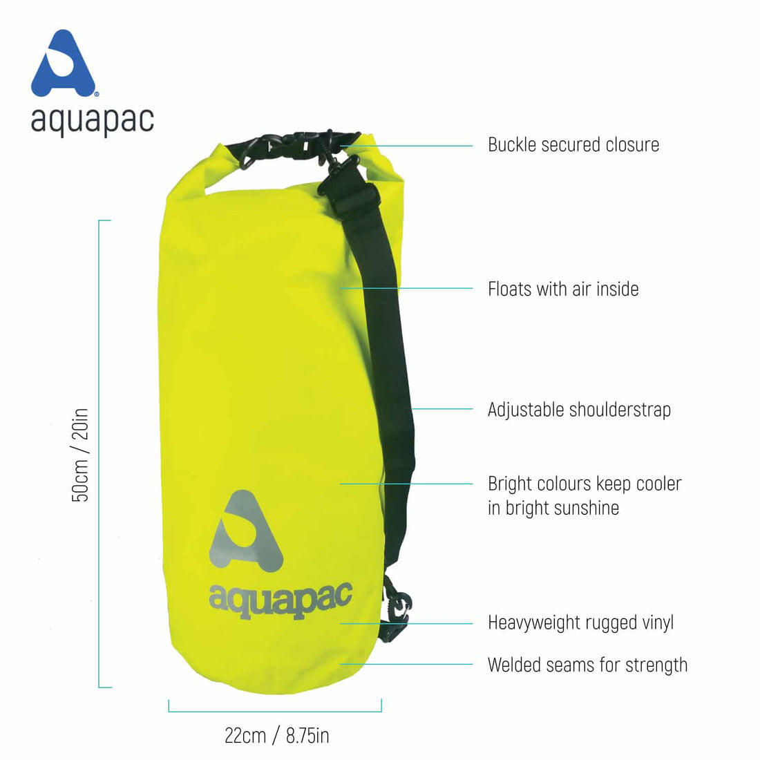 25L Heavyweight Waterproof Drybag with shoulder strap 4/7