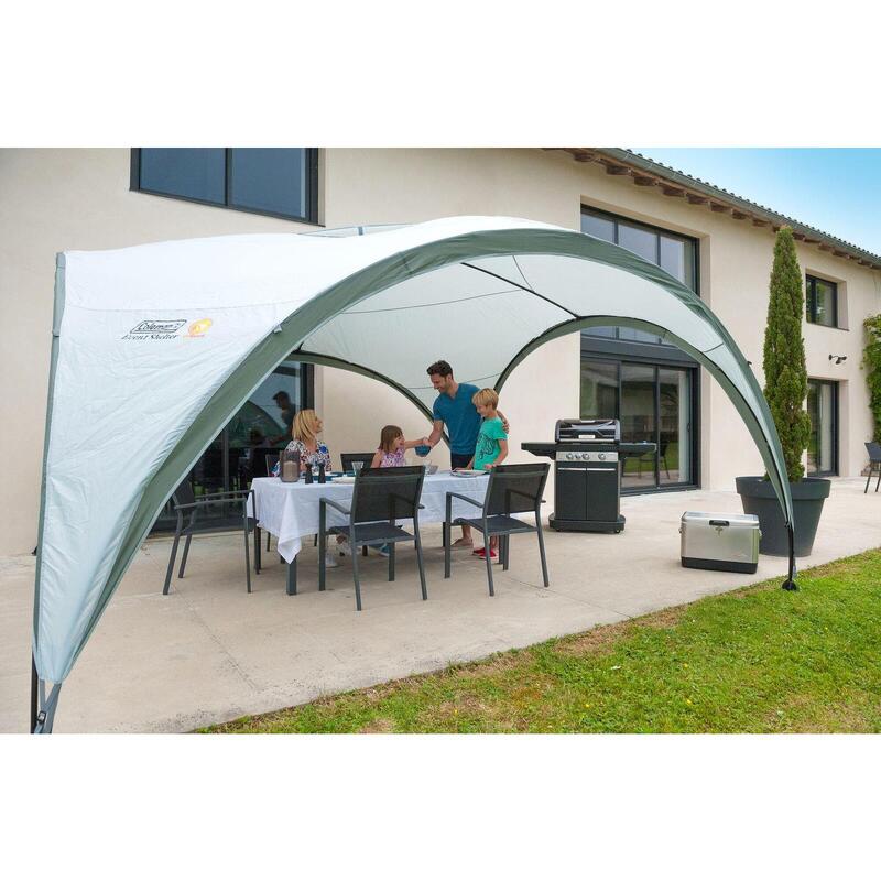 Toldo Lona Refugio Camping Coleman Event Shelter XL (4,5 x 4,5 m) blanco verde