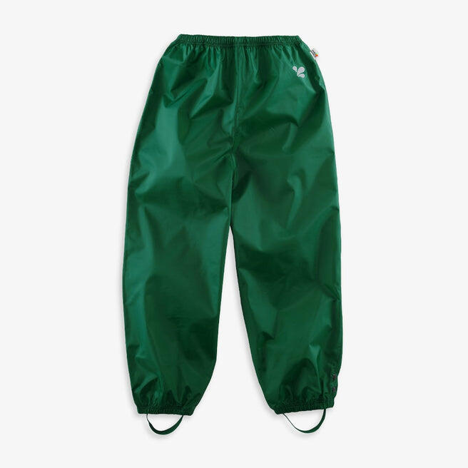 MUDDY PUDDLES Kids Green Waterproof Trousers Recycled