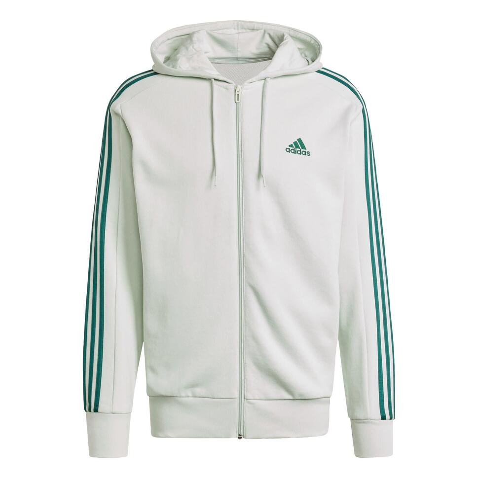 Essentials French Terry 3-Stripes Full-Zip Hoodie