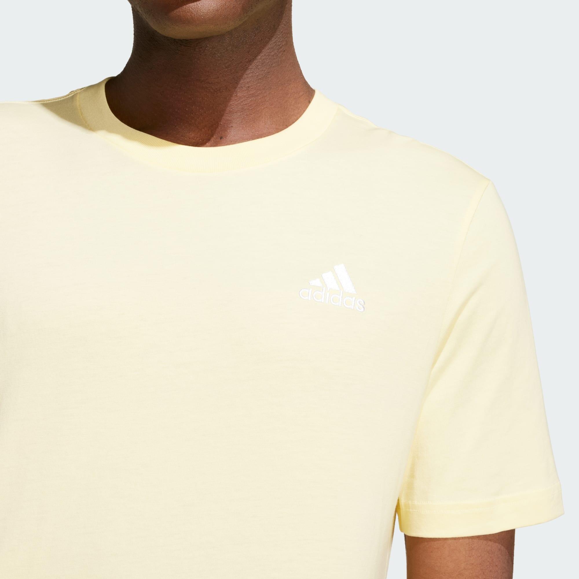 T-shirt in Jersey Singolo Essentials con Logo Piccolo Ricamato 4/6