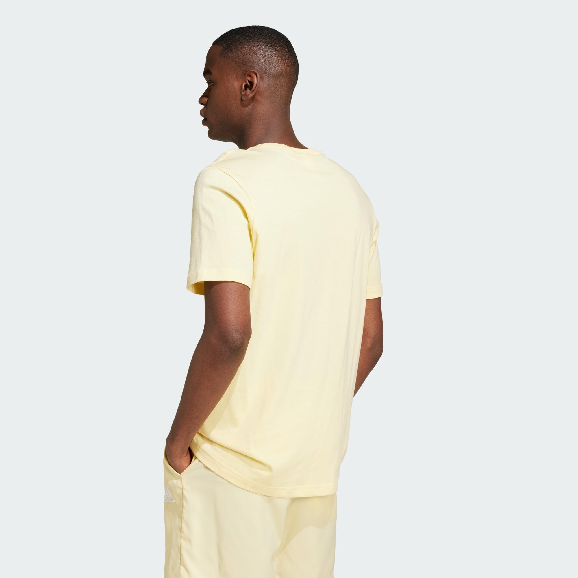 T-shirt in Jersey Singolo Essentials con Logo Piccolo Ricamato 3/6