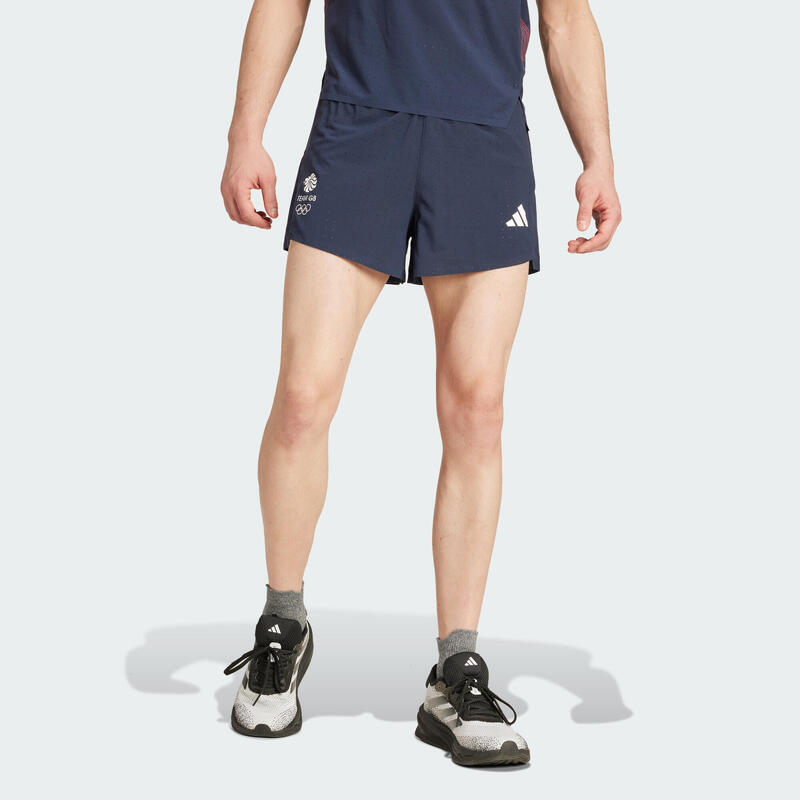 Short de running fendu Équipe de Grande-Bretagne Adizero 7,62 cm