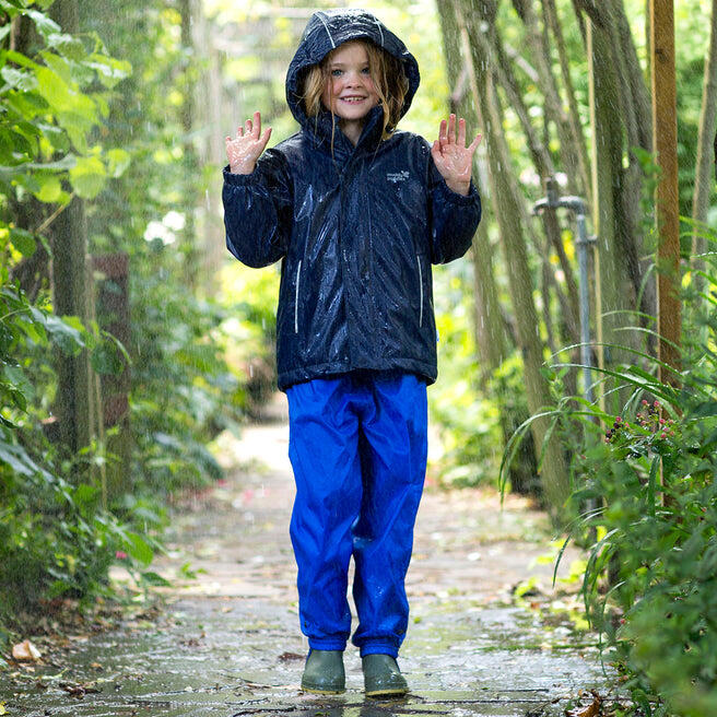 Kids Blue Waterproof Trousers Recycled 2/4