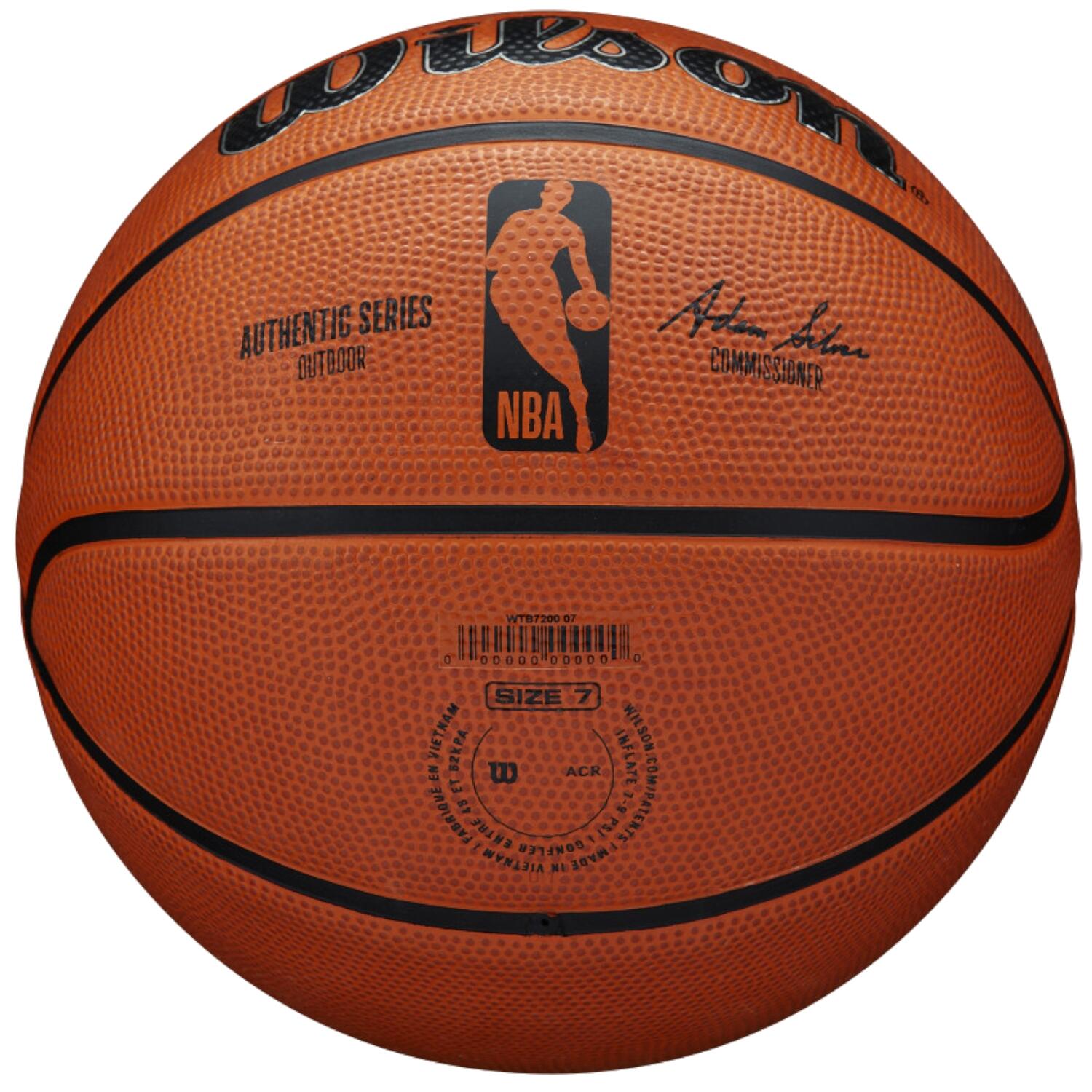 Piłka do koszykówki Wilson NBA Authentic Series Outdoor brown rozmiar 6 2/7