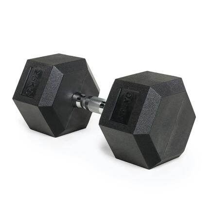 Haltère caoutchouté XTREXO Hex 15 kg