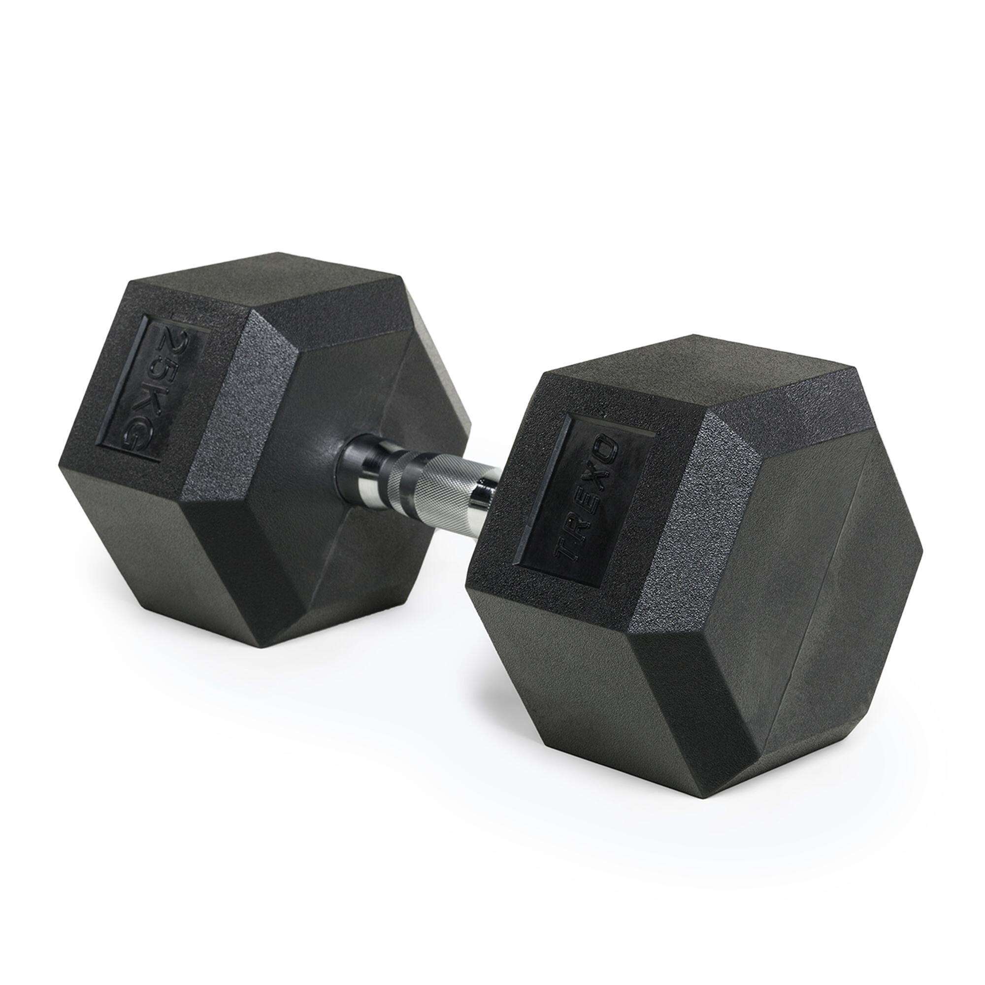 Haltere TREXO Hex emborrachado 15 kg