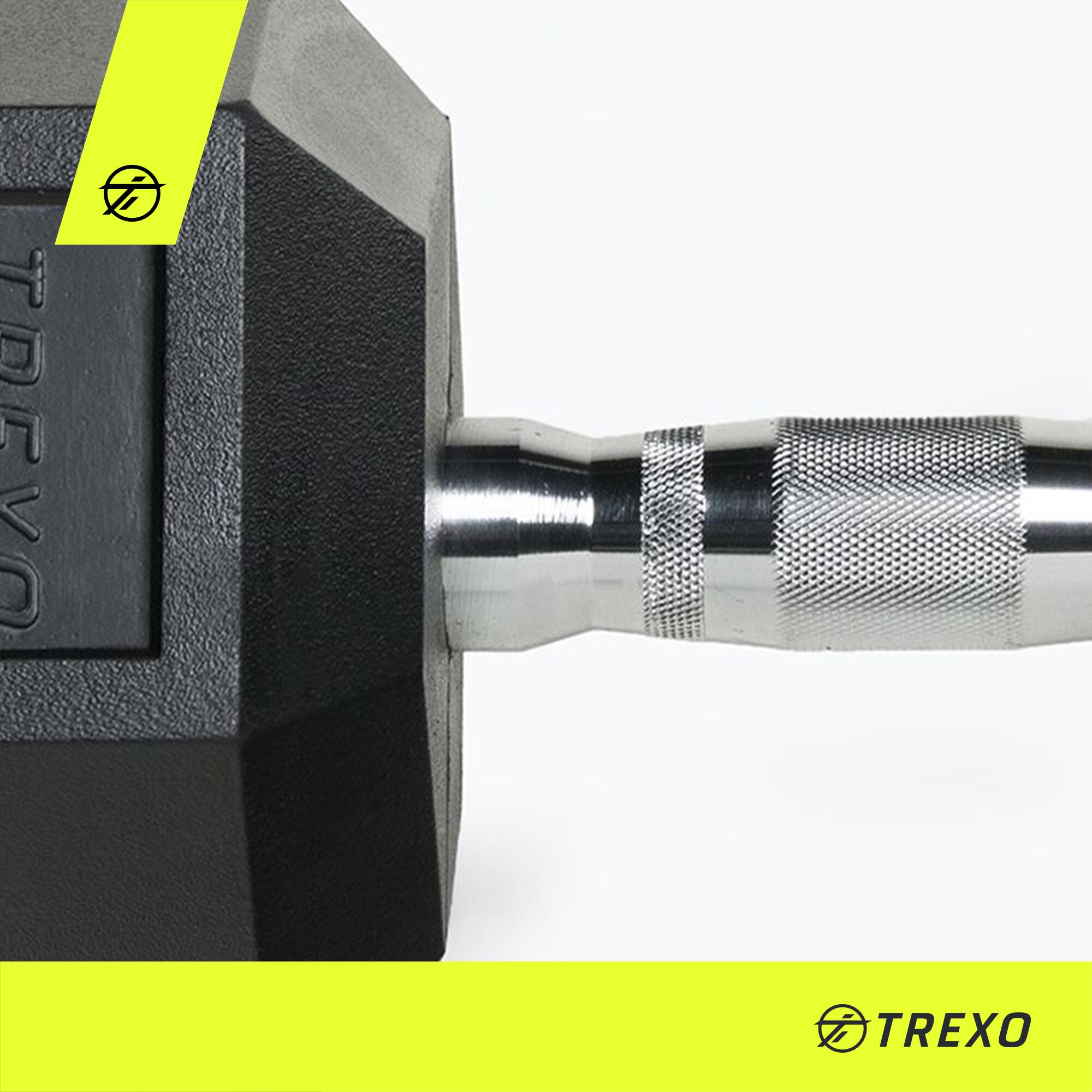 Manubrio gommato TREXO Hex 15 kg 3/7