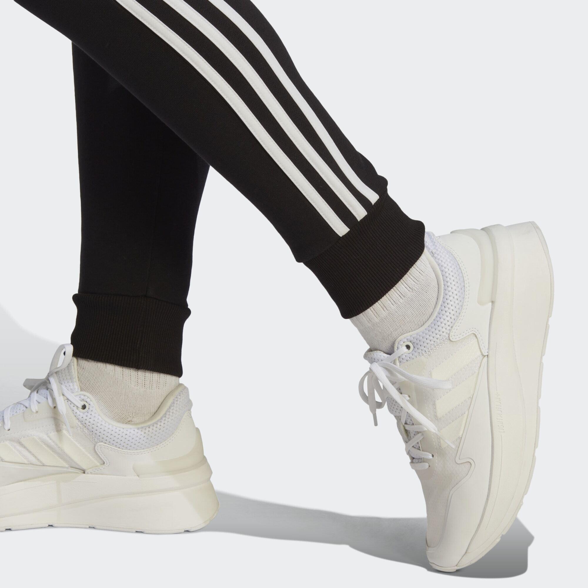 Essentials 3-Stripes French Terry Cuffed Pants 5/7