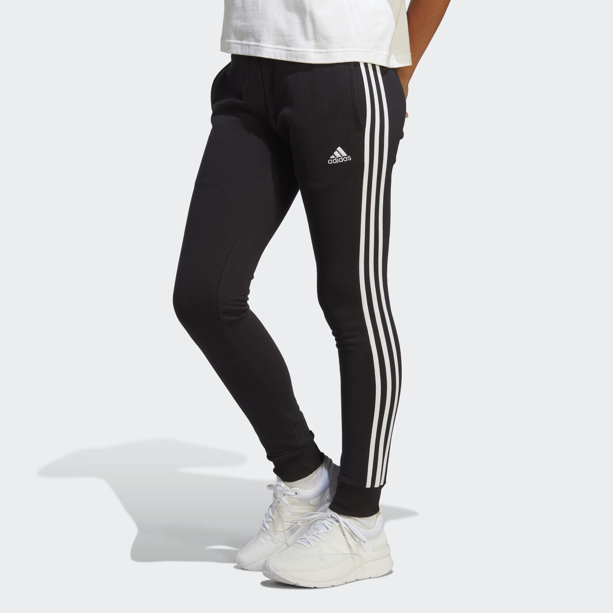 Spodnie dresowe męskie adidas Essentials 3-Stripes French Terry Cuffed