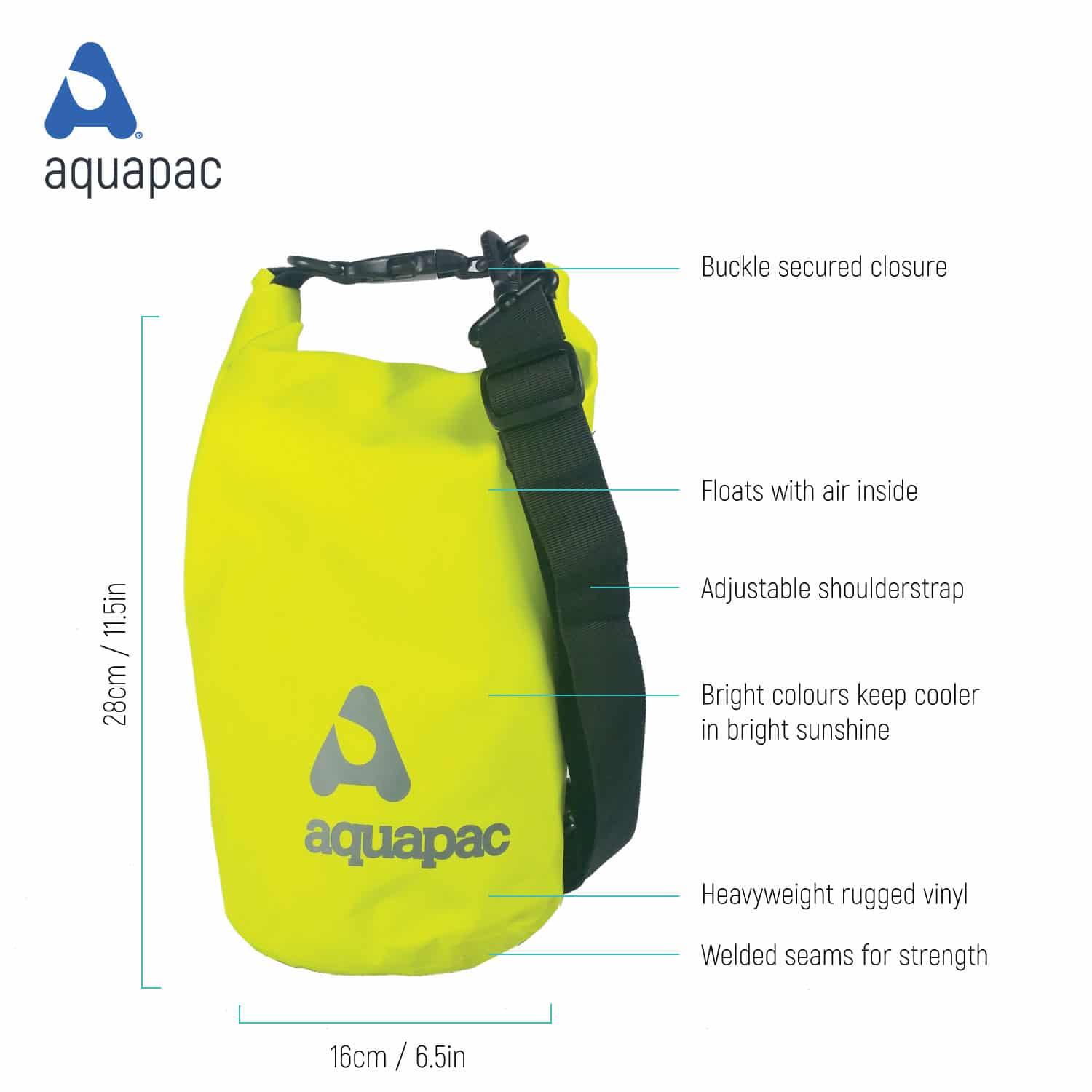 Sac étanche avec bandoulière - Bleu froid (7L) 6/6