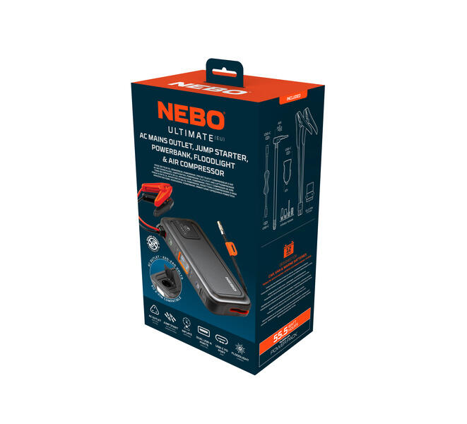 NEBO Jump Starter 1500A - Compresseur 8,5 bar - Onduleur AC - Fonction powerbank 7/7