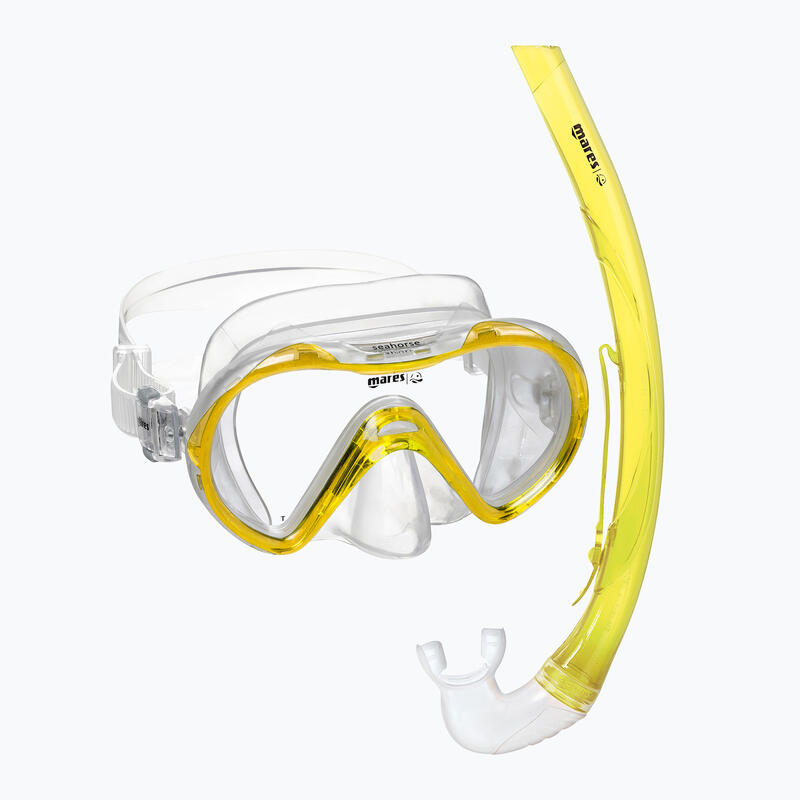 Set snorkeling Mares AQ - SEAHORSE, Galben