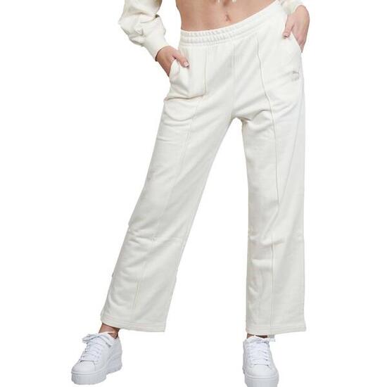 Pantalones Mujer Puma Pantalones Classics Straight Sweatpan Blanco