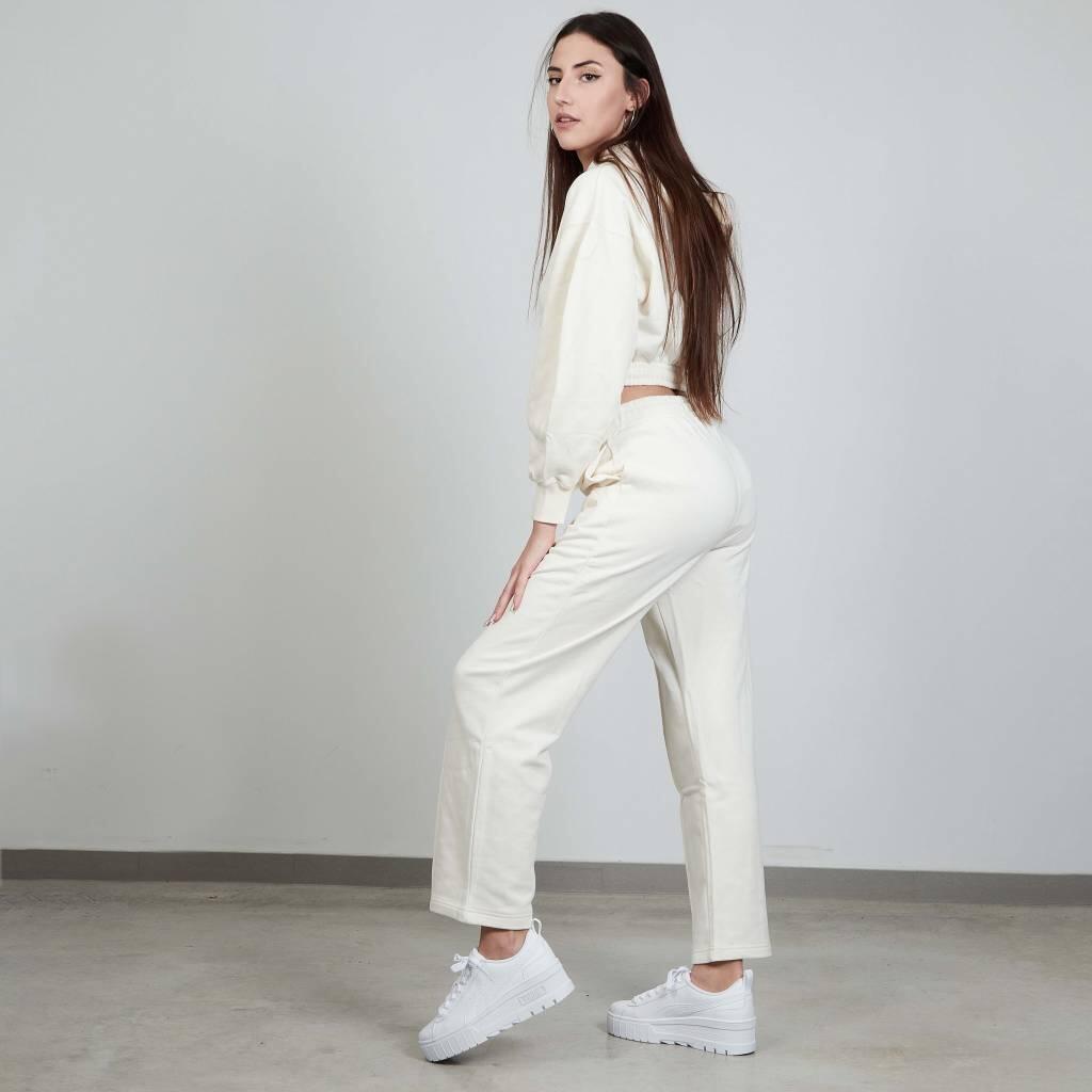 Pantalones Mujer Puma Pantalones Classics Straight Sweatpan Blanco 3/5