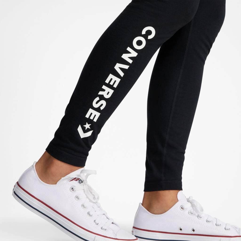 Calças Legging Wordmark Converse para mulher Preto 3/5