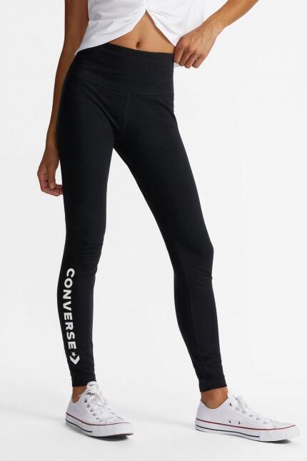 Calças Legging Wordmark Converse para mulher Preto 5/5
