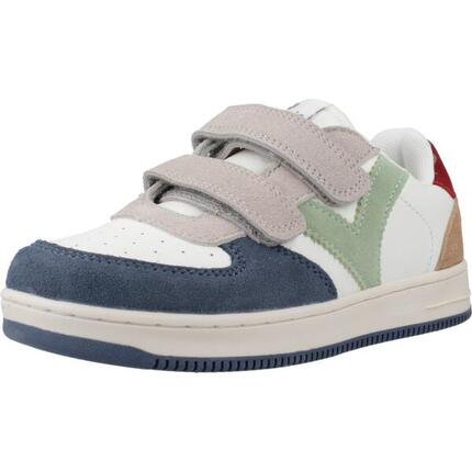 Basket à scratch pour enfant TIEMPO SCRATCH CUIR FENDU MULTICOLORE