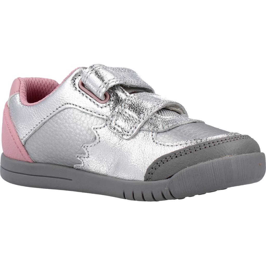 Zapatillas niña Clarks Rex Quest T Plata 5/5