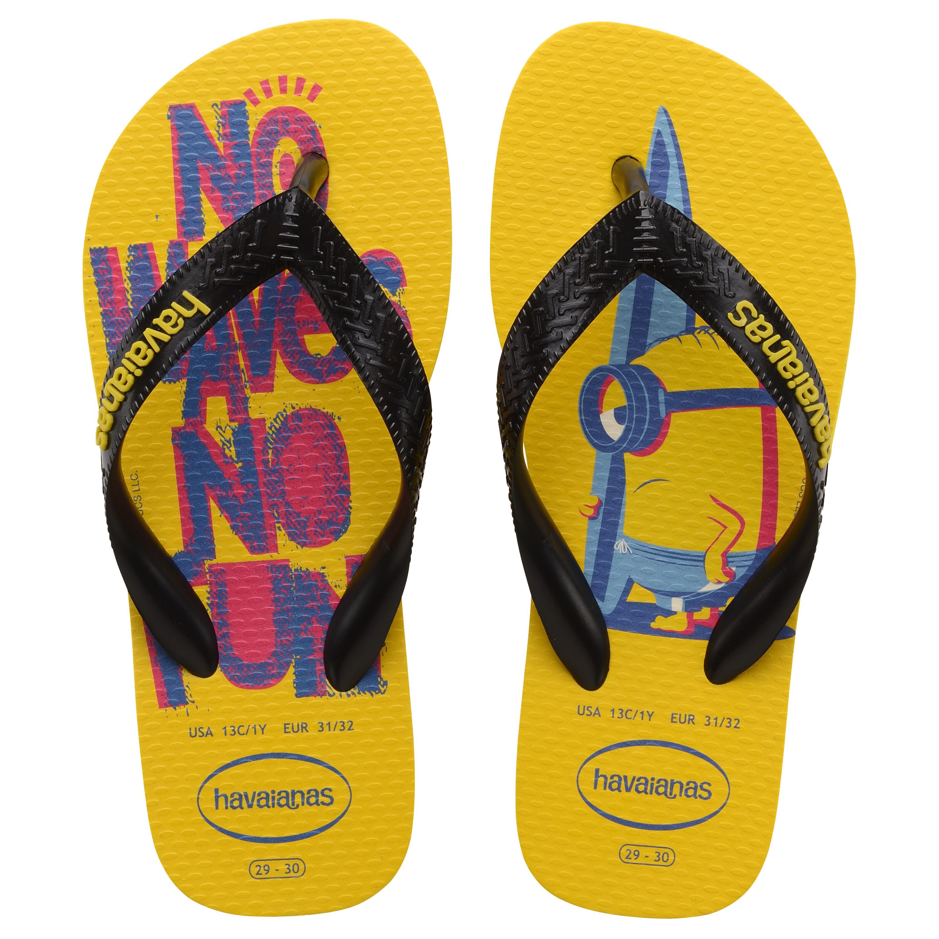 Havaianas - Tong Enfant À Enfiler Havaianas Minions - Enfant - Tongs - Jaune|noir - 27 - Decathlon