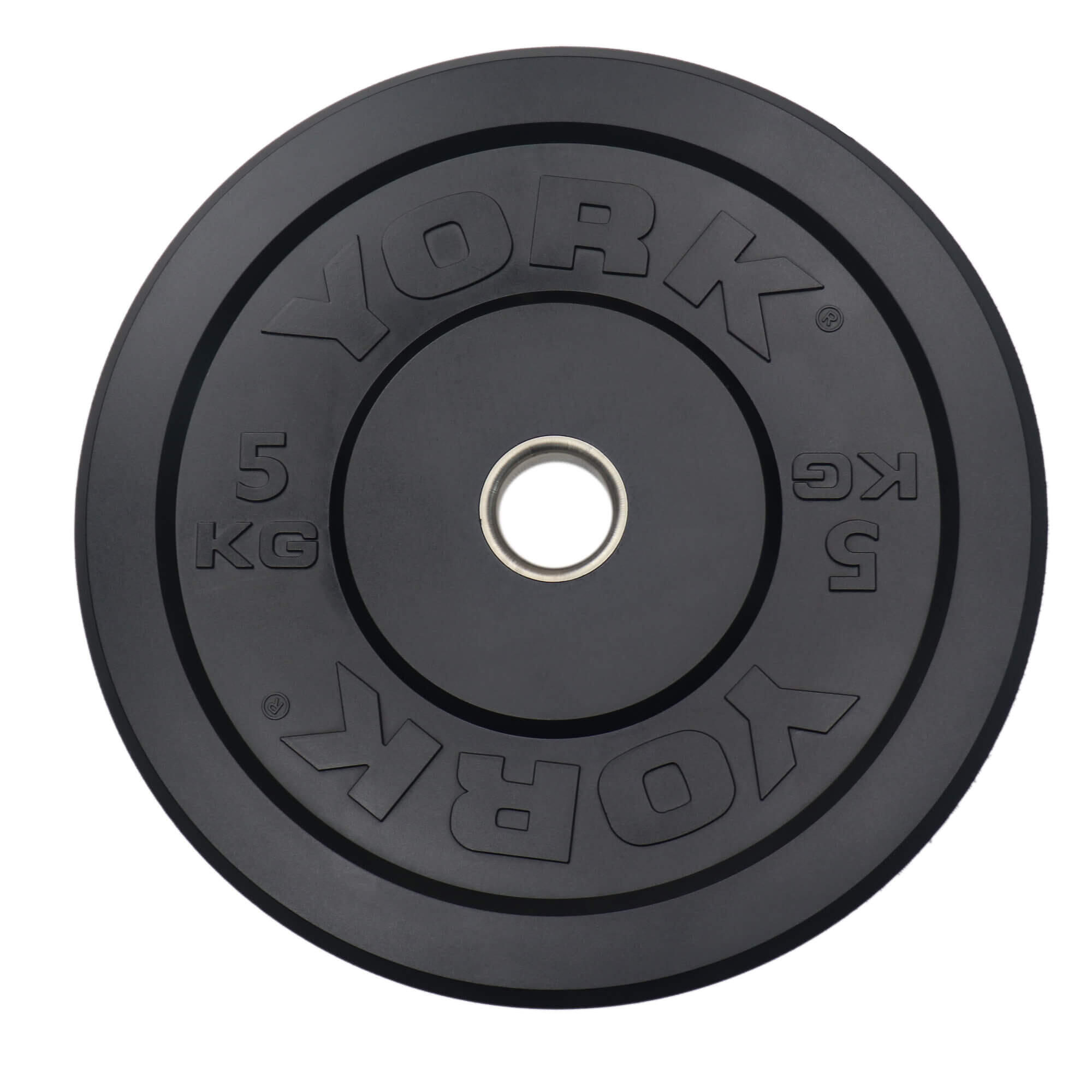 York 5KG Black Rubber Training Bumper Plate