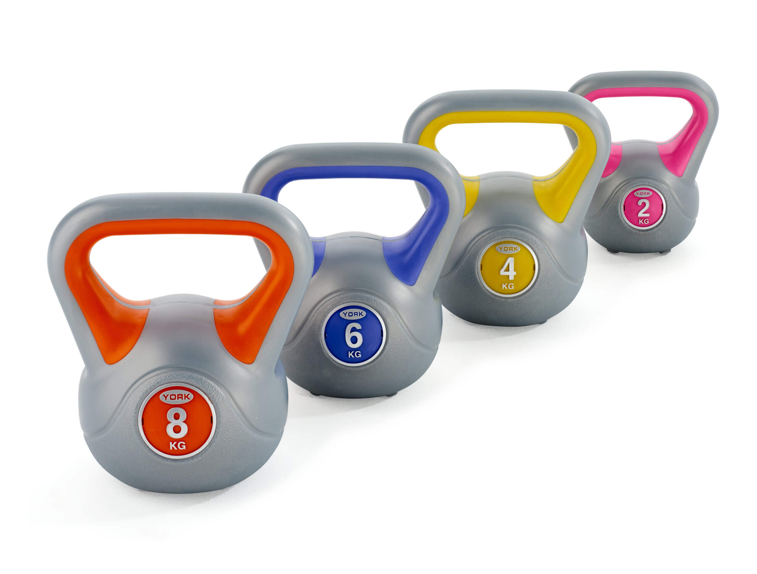 York Vinyl Kettlebell Set 2 8KG