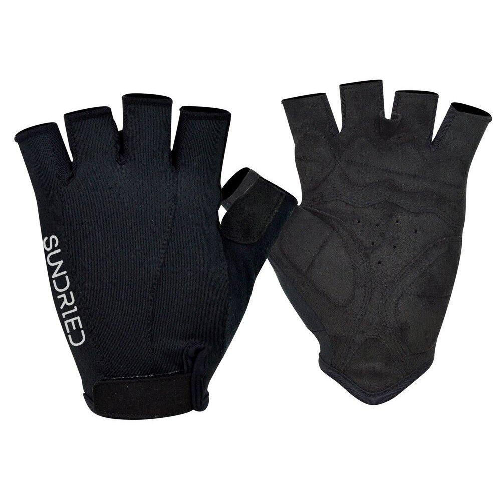 SUNDRIED Black Fingerless Cycle Gloves