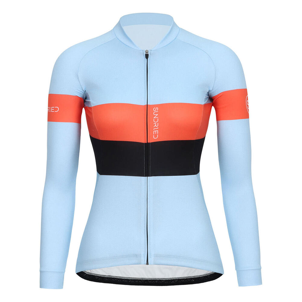 SUNDRIED Sky Stripe Womens Long Sleeve Cycle Jersey