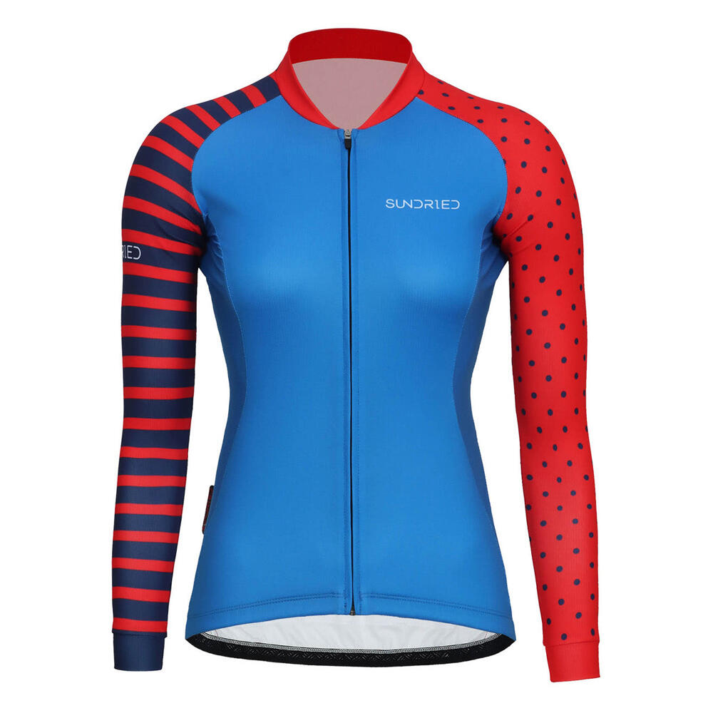 SUNDRIED Spots and Stripes Womens Long Sleeve Cycle Jersey