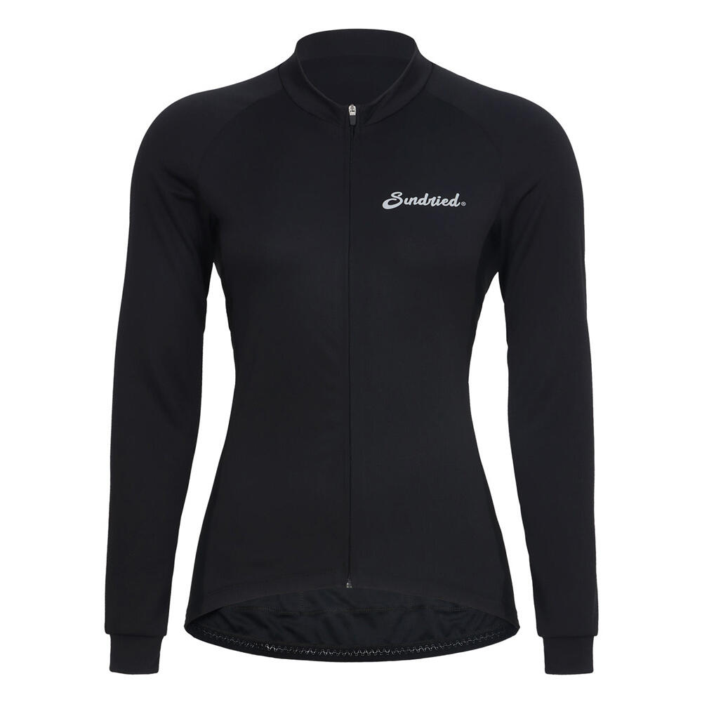 SUNDRIED Sport Womens Black Long Sleeved Cycle Jersey