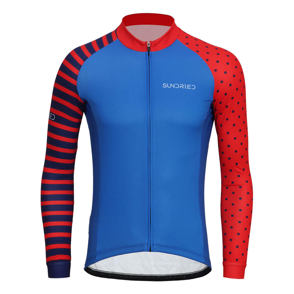 SUNDRIED Spots and Stripes Mens Long Sleeve Cycle Jersey