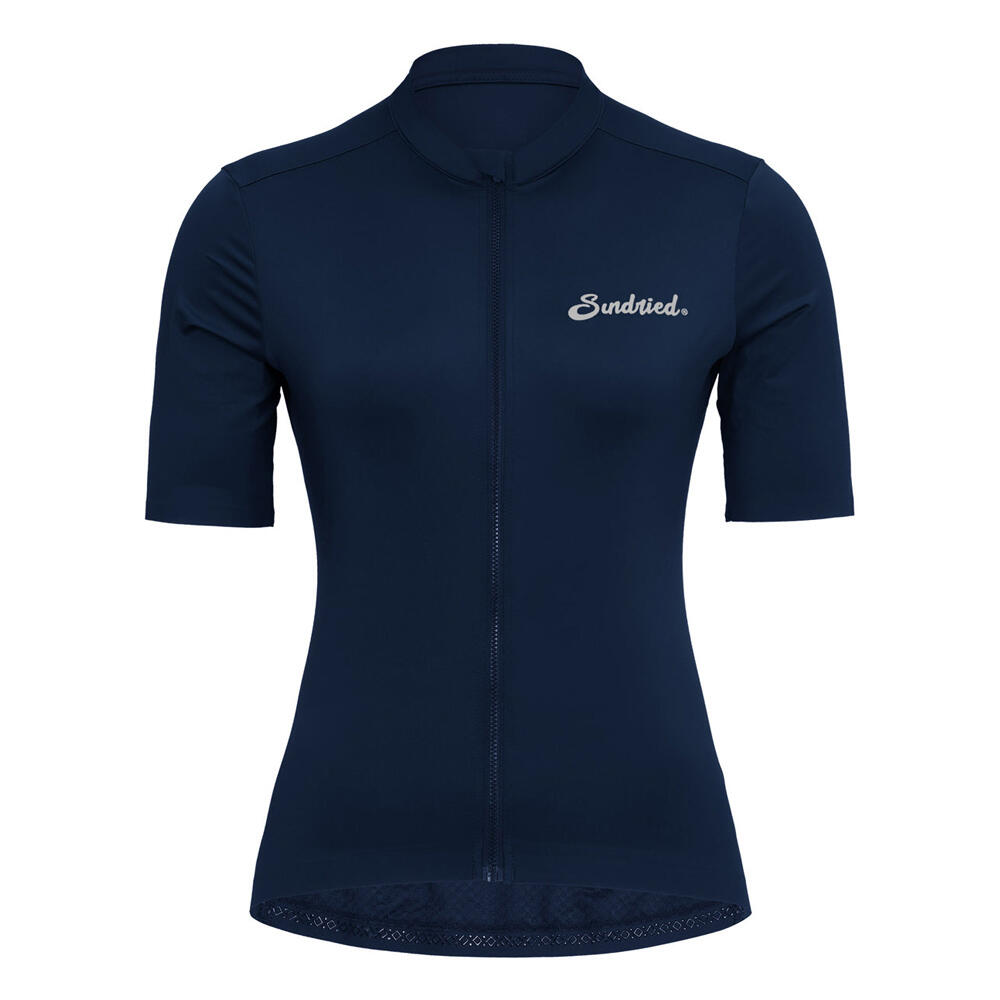 SUNDRIED Sport Pianura Womens Navy Short Sleeve Cycle Jersey