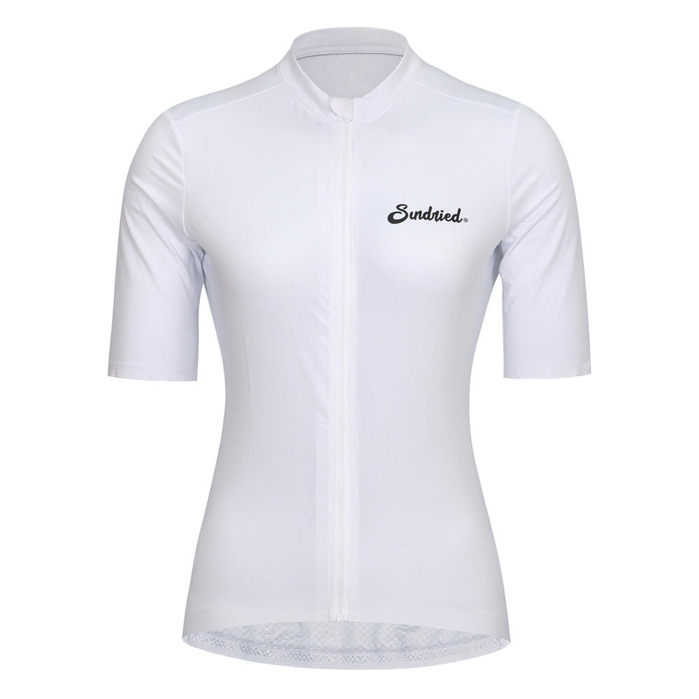 SUNDRIED Sport Pianura Womens White Short Sleeve Cycle Jersey