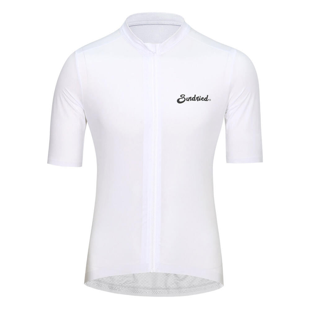 SUNDRIED Sport Pianura Mens White Short Sleeve Cycle Jersey