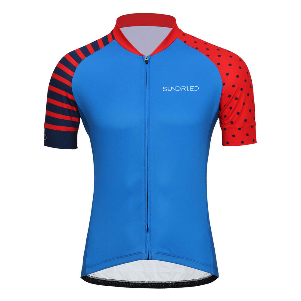 SUNDRIED Spots and Stripes Mens Short Sleeve Cycle Jersey