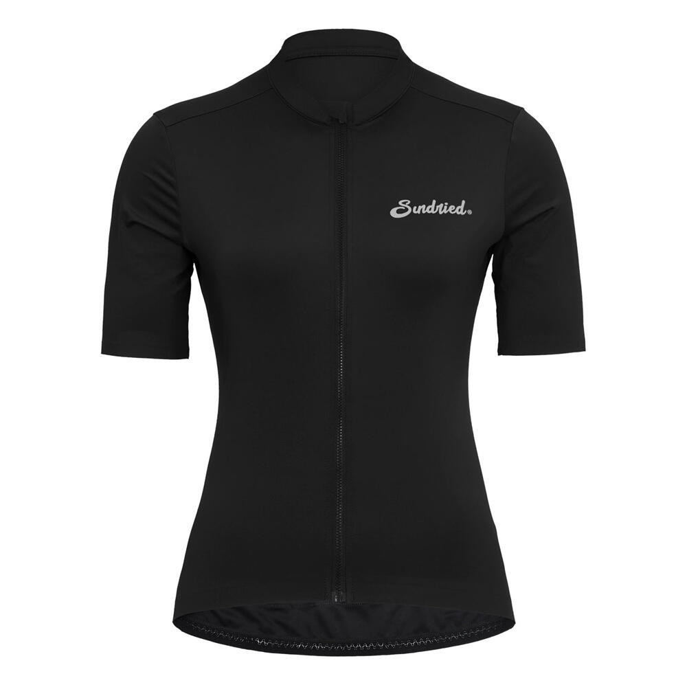 SUNDRIED Sport Pianura Womens Black Short Sleeve Cycle Jersey
