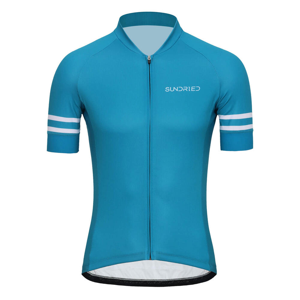 SUNDRIED Turquoise Mens Short Sleeve Cycle Jersey