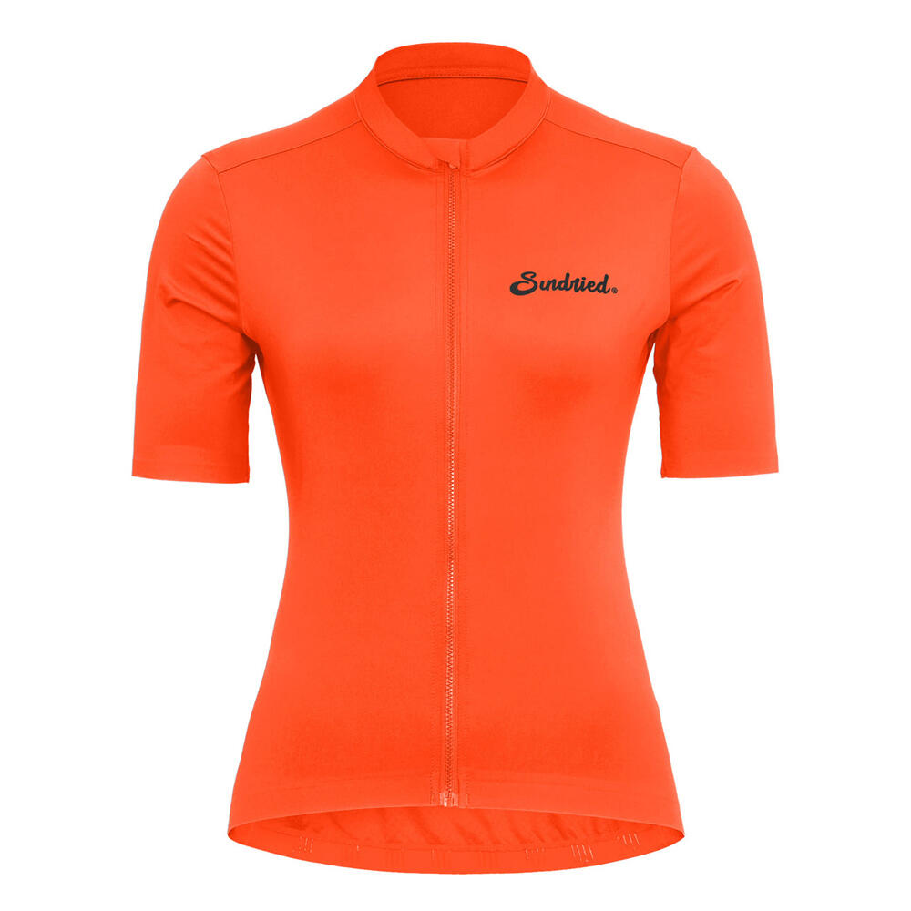 SUNDRIED Sport Pianura Womens Orange Short Sleeve Cycle Jersey