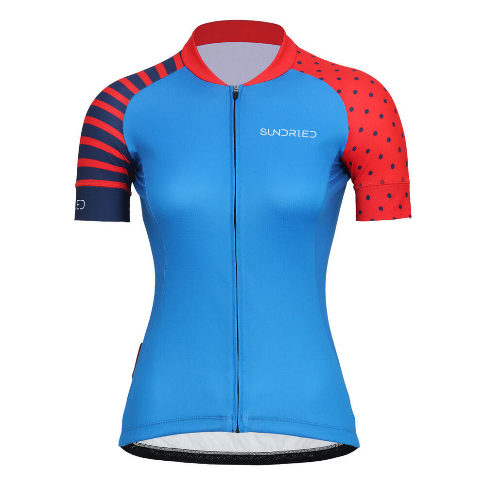 SUNDRIED Spots and Stripes Womens Short Sleeve Cycle Jersey